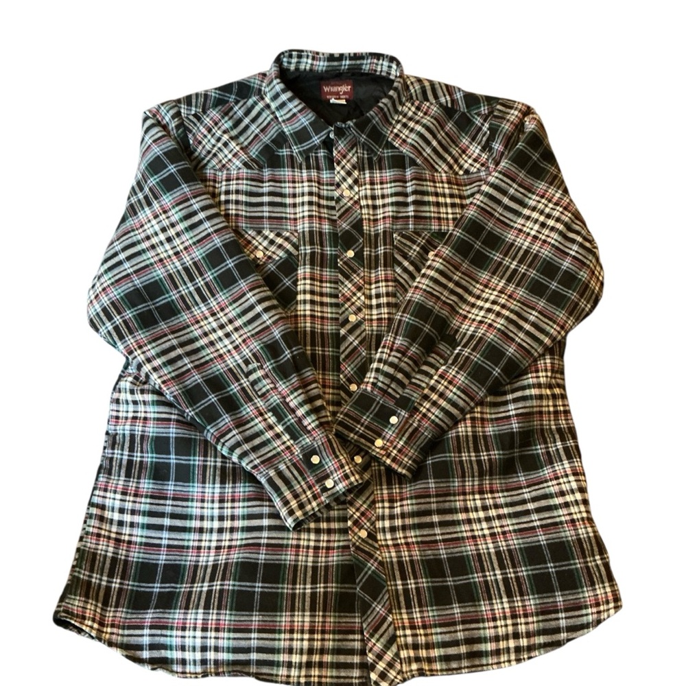 Wrangler Multicolor Plaid Heavy Long Sleeve Shirt